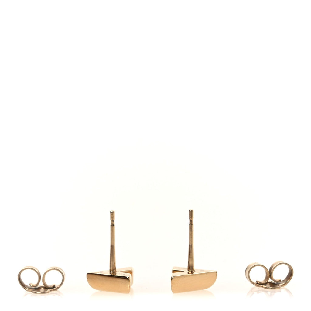 Brass Essential V Stud Earrings Gold