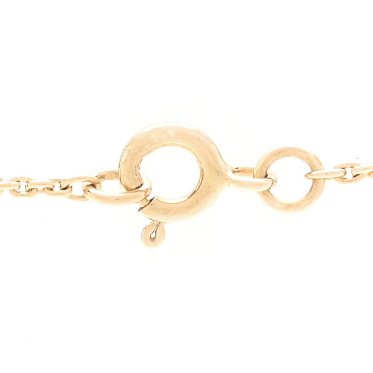 18K Yellow Gold LV Volt Upside Down Pendant Necklace