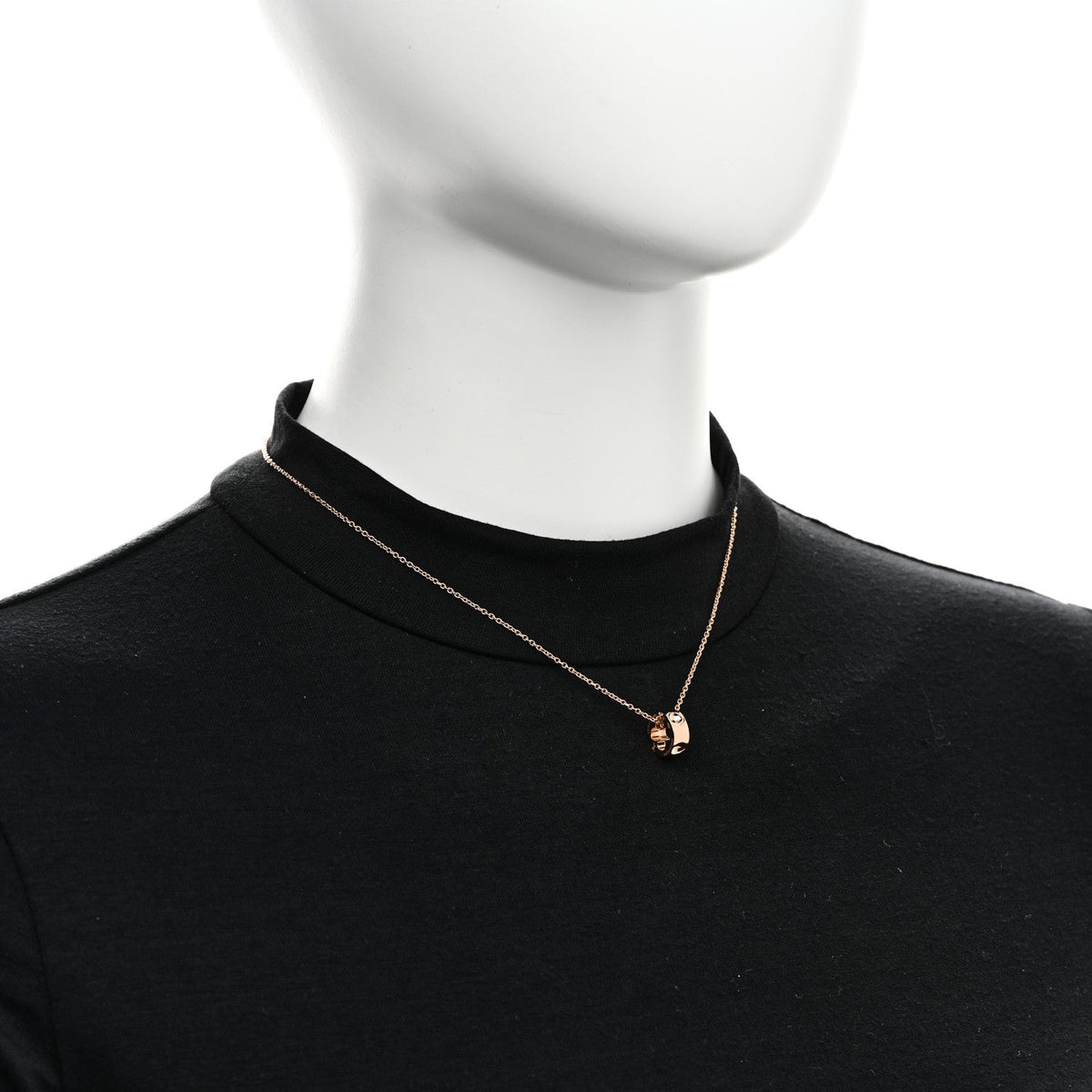 18K Pink Gold Empreinte Pendant Necklace