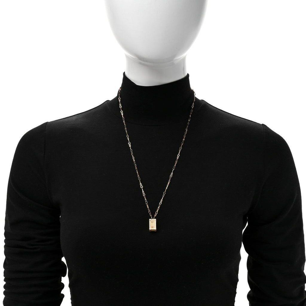 18K Yellow Gold Petite Malle Pendant Necklace