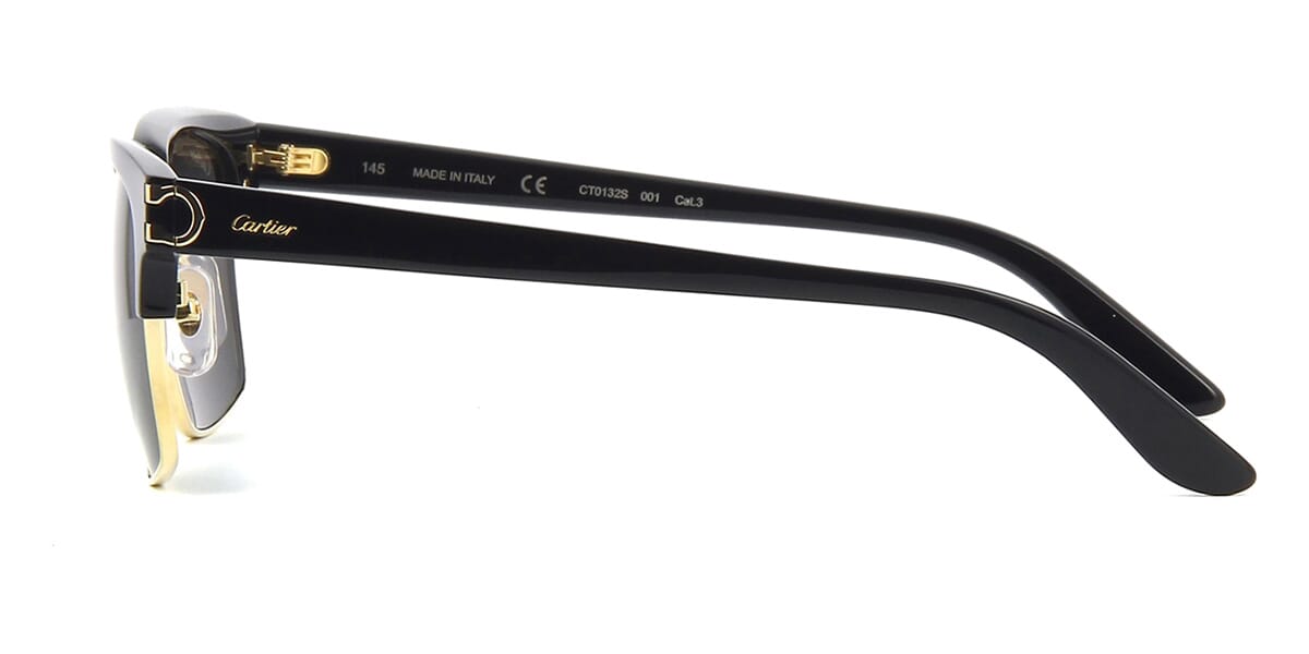 Cartier CT0132S 001 Black and Gold